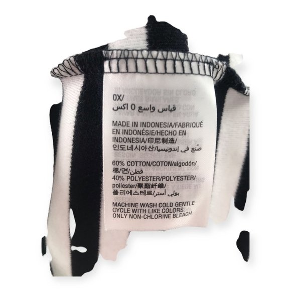 NEW! Karen Scott Woman Sport Top Wmns Sz 0X Red Black White Striped 3/4 Sleeve - Picture 5 of 5